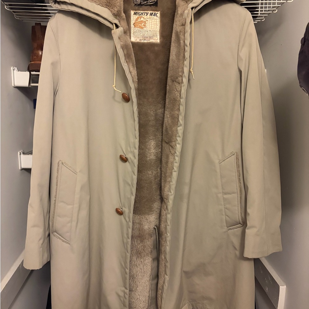 Mighty Mac Beige Hooded Coat
